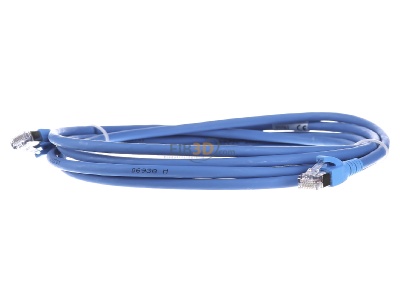 Frontansicht CommScope/AMP Netconn TN-6000A bl 3,0m Patchkabel Kat.6A S/FTP RJ45/RJ45, blau 