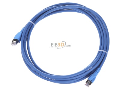 Ansicht oben vorne CommScope/AMP Netconn TN-6000A bl 3,0m Patchkabel Kat.6A S/FTP RJ45/RJ45, blau 