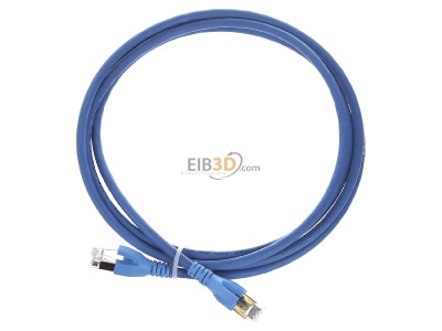 Ansicht oben vorne CommScope/AMP Netconn TN-6000A bl 2,0m Patchkabel Kat.6A S/FTP RJ45/RJ45, blau 