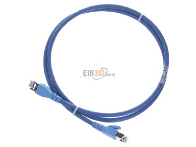 Ansicht oben vorne CommScope/AMP Netconn TN-6000A bl 1,0m Patchkabel Kat.6A S/FTP RJ45/RJ45, blau 