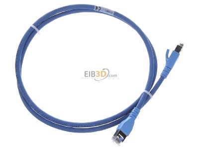 Ansicht oben links CommScope/AMP Netconn TN-6000A bl 1,0m Patchkabel Kat.6A S/FTP RJ45/RJ45, blau 