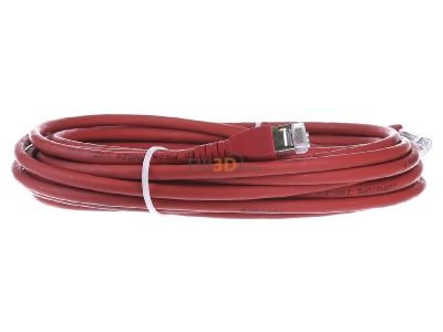 Ansicht links CommScope/AMP Netconn TN-6000A rt 10,0m Patchkabel Kat.6A S/FTP RJ45/RJ45, rot 