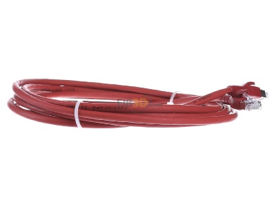 Ansicht links CommScope/AMP Netconn TN-6000A rt 3,0m Patchkabel Kat.6A S/FTP RJ45/RJ45, rot 