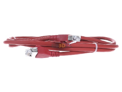 Frontansicht CommScope/AMP Netconn TN-6000A rt 2,0m Patchkabel Kat.6A S/FTP RJ45/RJ45, rot 