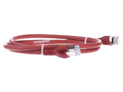 Ansicht links CommScope/AMP Netconn TN-6000A rt 1,0m Patchkabel Kat.6A S/FTP RJ45/RJ45, rot 