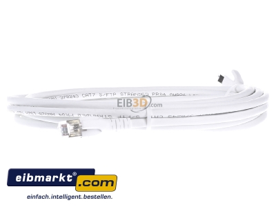 Ansicht rechts CommScope/AMP Netconn 0-1711731-5 Patchkabel Kat.6A S/FTP RJ45/RJ45, weiss TN-6000A ws 5,0m