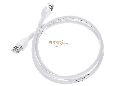 Ansicht oben rechts CommScope/AMP Netconn TN-6000A ws 1,0m Patchkabel Kat.6A S/FTP RJ45/RJ45, weiss 