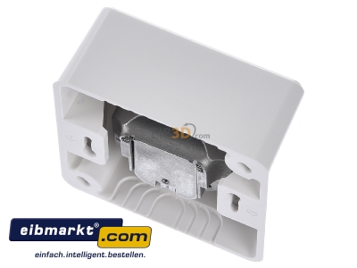 Top rear view Metz Connect E-DATC6 8/8(8)APrws RJ45 8(8) Data outlet Cat.6 white 
