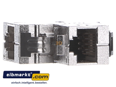 Front view Metz Connect 1309A1-I 2x RJ45 bus/bus connector
