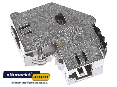 Ansicht oben vorne Metz Connect 1309A1-I RJ45-Kupplung Cat.6 snap-in, 90Gr 