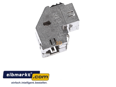 Ansicht oben links Metz Connect 1309A1-I RJ45-Kupplung Cat.6 snap-in, 90Gr 