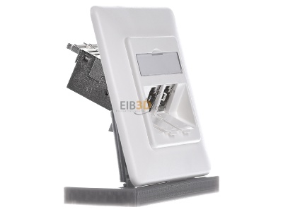 Ansicht links Metz TN E-DATmod-2UP-rws Anschlussdose, Cat.6A 2xRJ45,UP,rws 
