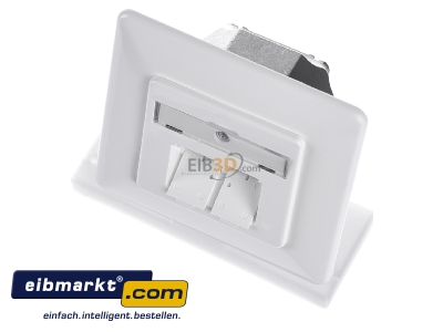 Ansicht oben vorne Metz Connect TN E-DATC6-2UP-rws Anschlussdose,Kat.6 2xRJ45,UP,rws 