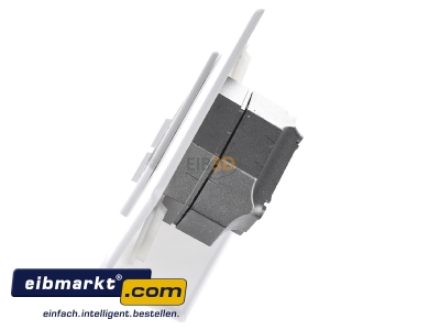 Ansicht oben rechts Metz Connect TN E-DATC6-2UP-rws Anschlussdose,Kat.6 2xRJ45,UP,rws 