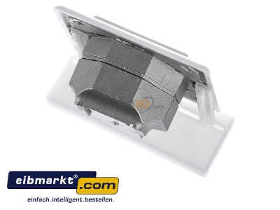Ansicht oben hinten Metz Connect TN E-DATC6-2UP-rws Anschlussdose,Kat.6 2xRJ45,UP,rws 