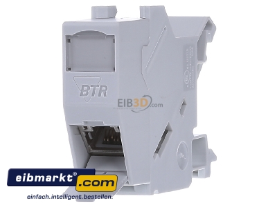 Frontansicht Metz Connect TN E-DATmod-REG-lgr Hutschienenmodul,Kat.6 1xRJ45,inkl. Modul 