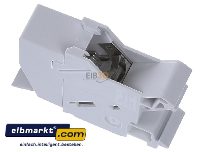 Ansicht oben rechts Metz Connect TN E-DATmod-REG-lgr Hutschienenmodul,Kat.6 1xRJ45,inkl. Modul 