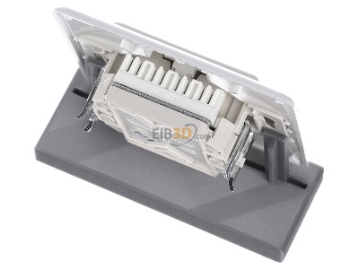 Top rear view Rutenbeck UAE-Cat6Aiso8UUpmKrw RJ45 8(8) Data outlet 6A (IEC) white 
