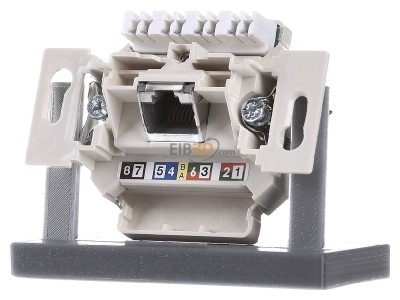 Front view Rutenbeck UAE-Cat.6Aiso8UUp0mK RJ45 8(8) Data outlet 6A (IEC) white 
