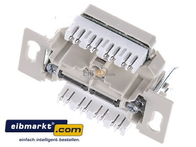 View up front Rutenbeck UAECat6Aiso8/8UUp0mK RJ45 8(8) Data outlet 6A (IEC) white
