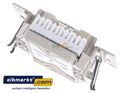 Top rear view Rutenbeck UAECat6Aiso8/8UUp0mK RJ45 8(8) Data outlet 6A (IEC) white
