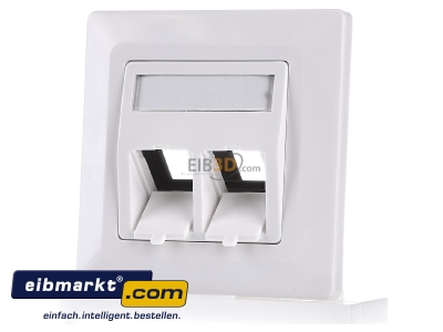 Front view Dtwyler Cabl.DNT 185867 RJ45 8(8) Data outlet Cat.5E white 
