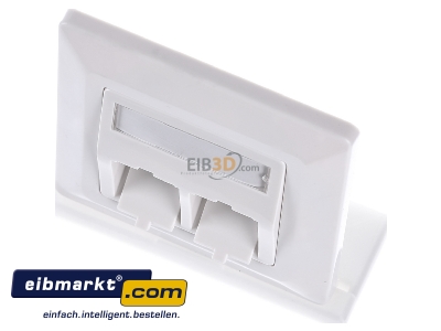 View up front Dtwyler Cabl.DNT 185867 RJ45 8(8) Data outlet Cat.5E white 
