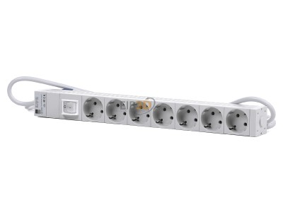 Front view Rittal DK 7240.220 Socket outlet strip grey 
