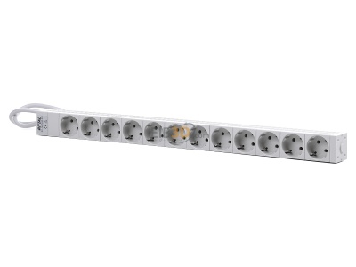 Front view Rittal DK 7240.310 Socket outlet strip grey 
