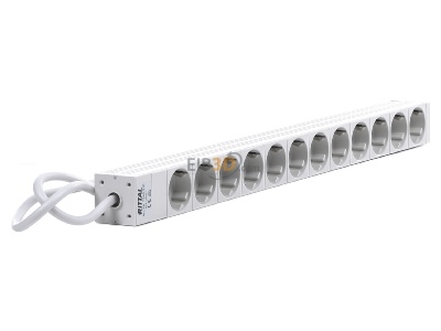 View on the left Rittal DK 7240.310 Socket outlet strip grey 
