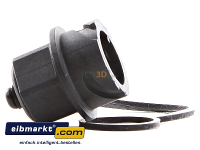 View on the left Telegrtner H80030A0000 Dust shield for plug connections black
