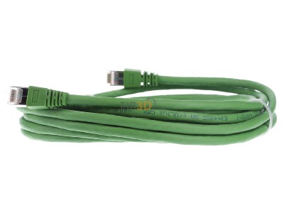 Ansicht rechts Telegrtner L00003A0091 Patchkabel Cat5 gn 5,0m, SF/UTP, PUR 