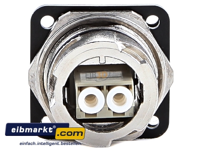 Back view Telegrtner J88074A0002 Fibre optic coupler LC-Duplex
