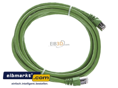 Ansicht oben links Telegrtner L00002A0153 Patchkabel Cat7 gn 3,0m, S/FTP, PVC 