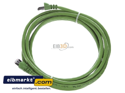 Ansicht oben rechts Telegrtner L00002A0153 Patchkabel Cat7 gn 3,0m, S/FTP, PVC 