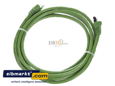 Top rear view Telegrtner L00002A0153 RJ45 8(8) Patch cord Cat.7 3m
