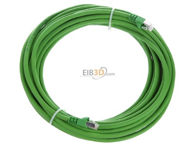 Ansicht oben links Telegrtner L00005A0055 Patchkabel Cat7 gn 10,0m, S/FTP, PVC 