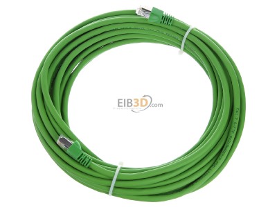 Ansicht oben rechts Telegrtner L00005A0055 Patchkabel Cat7 gn 10,0m, S/FTP, PVC 