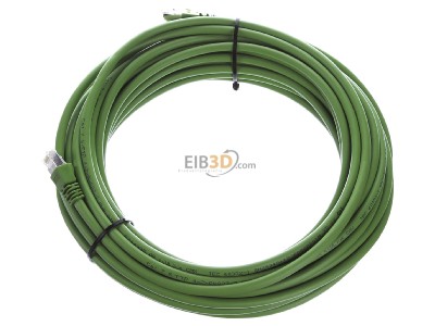 Ansicht oben rechts Teleg�rtner L00006A0099 Patchkabel Cat7 gn 15,0m, S/FTP, PUR 