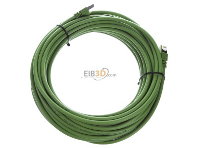 Ansicht oben hinten Teleg�rtner L00006A0099 Patchkabel Cat7 gn 15,0m, S/FTP, PUR 