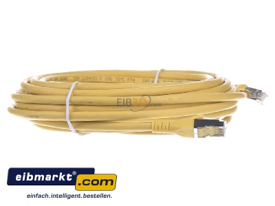 Ansicht links Metz Connect 130845A077-E Patchkabel AWG 26 10,0m Cat.6A gelb 2xRJ45 