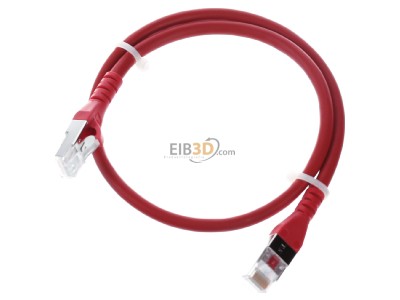 Ansicht oben vorne Metz 1308450566-E Patchkabel S/FTP rt 0,5m Cat.6A 