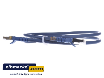 Frontansicht Metz Connect 1308451044-E Patchkabel AWG 26 1,0m Cat.6A blau 2xRJ45 