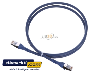 Ansicht oben vorne Metz Connect 1308451044-E Patchkabel AWG 26 1,0m Cat.6A blau 2xRJ45 