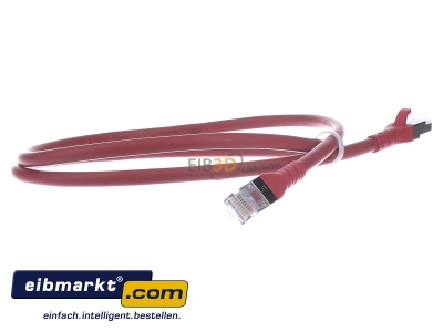 Ansicht links Metz Connect 1308451066-E Patchkabel AWG 26 1,0m Cat.6A rot 2xRJ45 