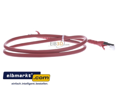 Ansicht hinten Metz Connect 1308451066-E Patchkabel AWG 26 1,0m Cat.6A rot 2xRJ45 