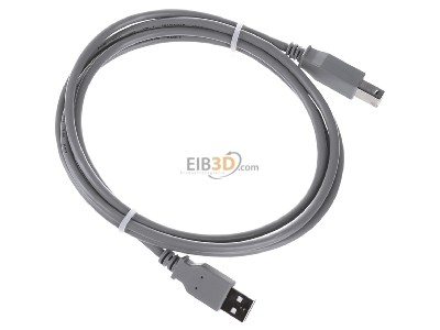 Ansicht oben links EFB-Elektronik K5255.1,8 USB-Anschlusskabel A auf B 1,8m gr USB2.0 