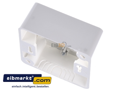 Top rear view Metz Connect 130829-02-I Surface mounted housing 1-gang white 
