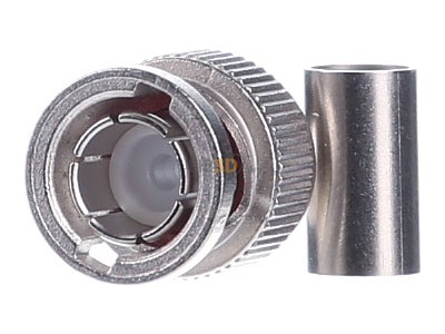 Front view Telegrtner J01002A1288Y BNC plug connector 
