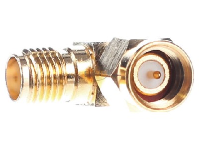 Frontansicht Telegrtner J01154A0021 SMA-Winkelkupplung 
